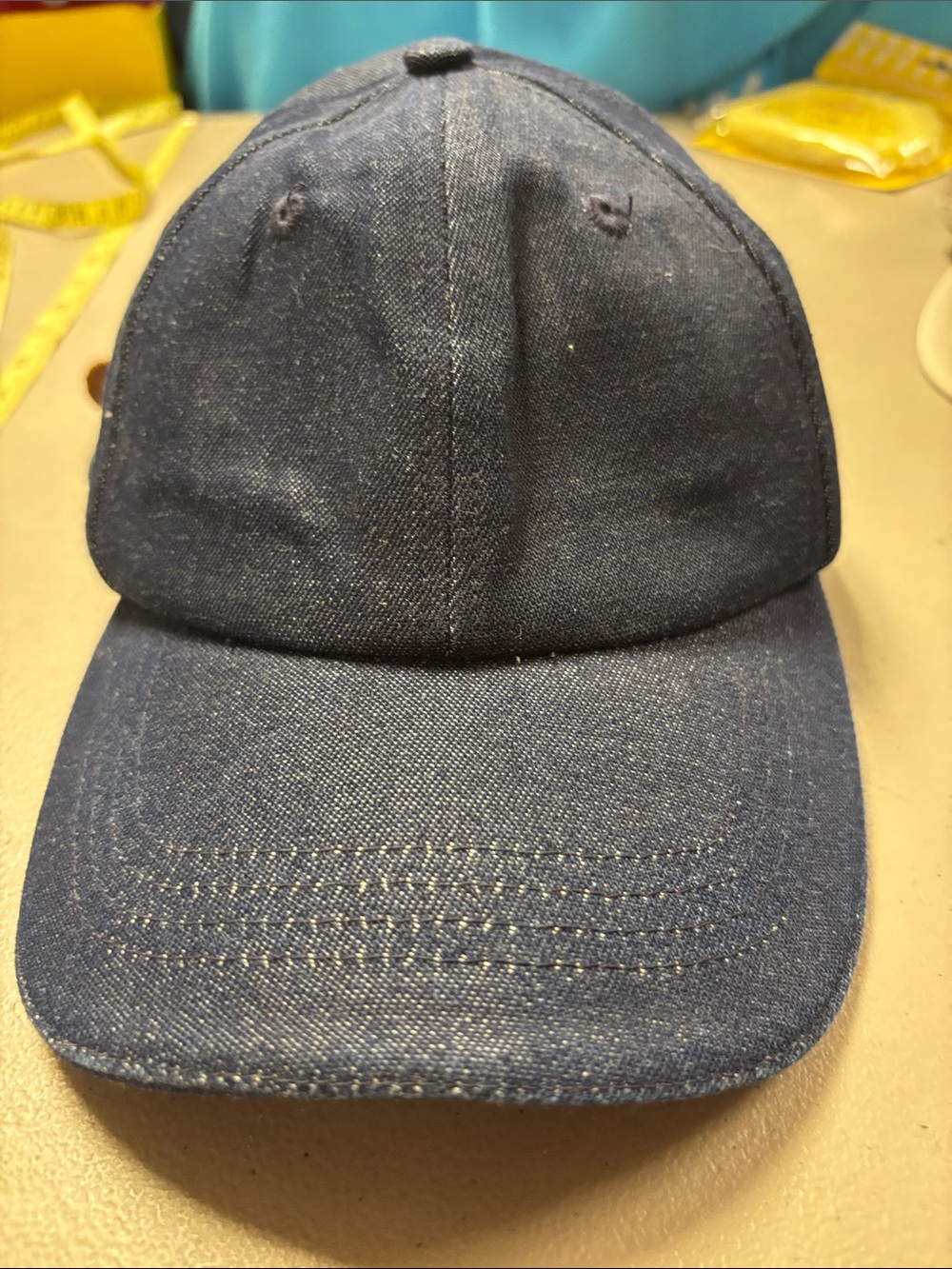 Xhilaration Men's Denim Baseball Cap - Dark Blue
